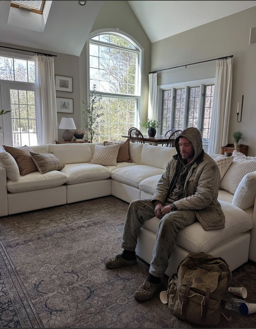 AI generated homeless man prank result